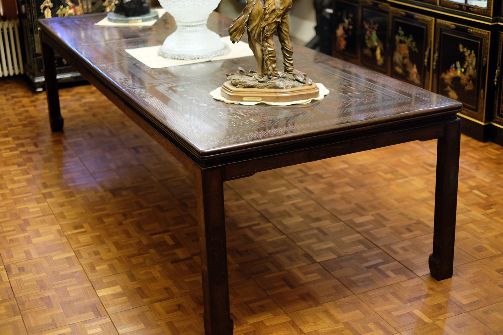 carved wood dining room tables