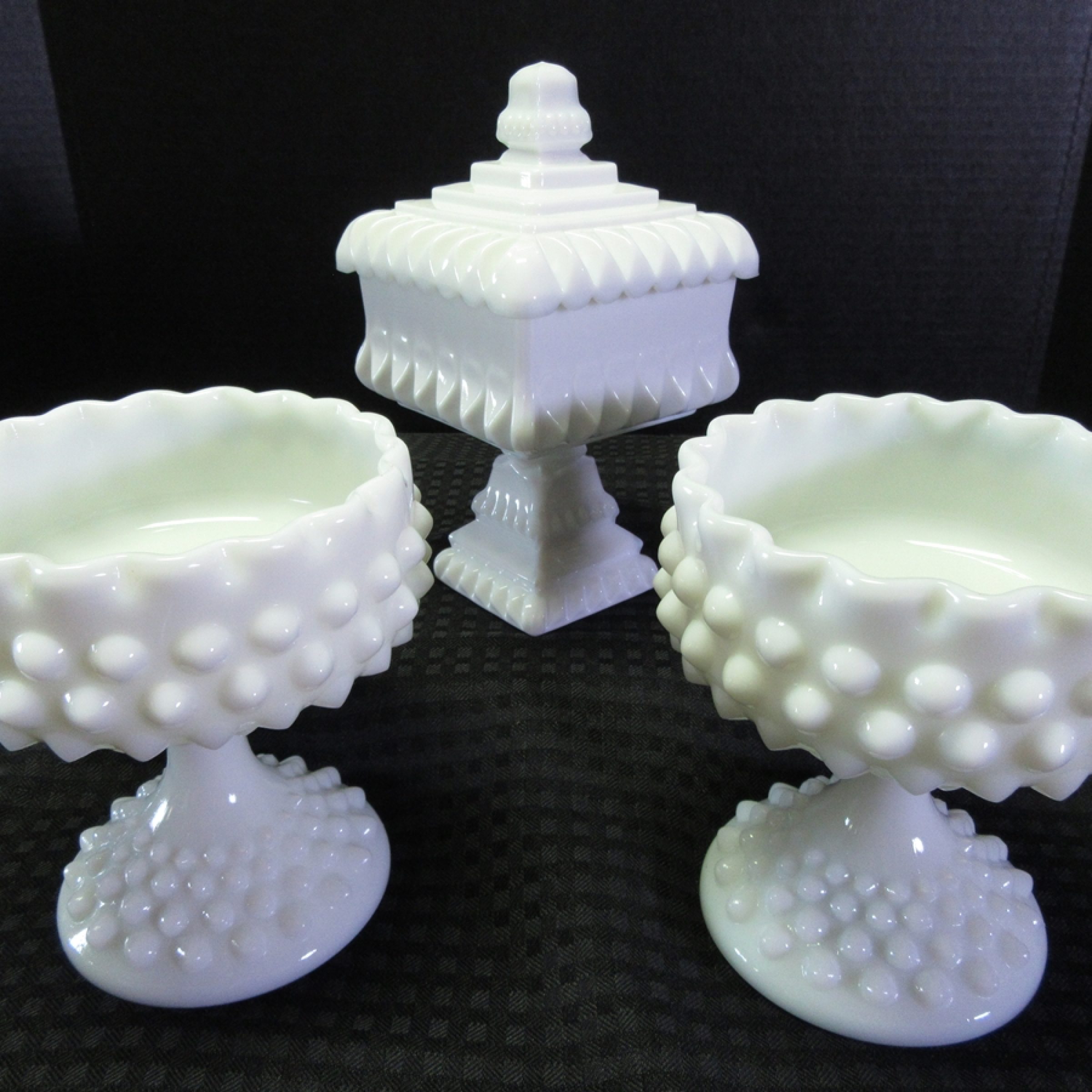 Milk Glass Candy Dishes Set For My Generation